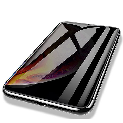 Schutzfolie Full Coverage Displayschutzfolie Panzerfolie Skins zum Aufkleben Gehärtetes Glas Glasfolie P03 für Apple iPhone X Schwarz