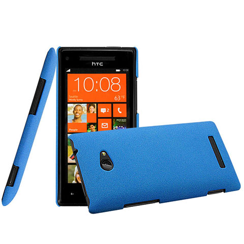 Schutzhülle Kunststoff Hülle Matt für HTC 8X Windows Phone Blau