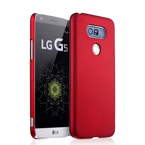 Schutzhülle Kunststoff Hülle Matt für LG G5 Rot