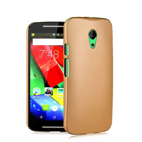 Schutzhülle Kunststoff Hülle Matt für Motorola Moto G (2nd Gen) Gold