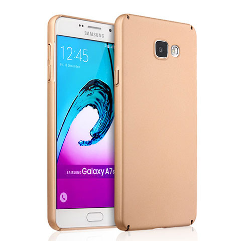 Schutzhülle Kunststoff Hülle Matt für Samsung Galaxy A7 (2016) A7100 Gold