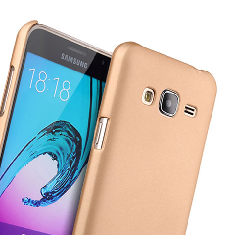 Schutzhülle Kunststoff Hülle Matt für Samsung Galaxy J3 Gold