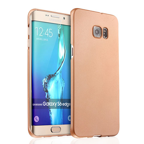 Schutzhülle Kunststoff Hülle Matt für Samsung Galaxy S6 Edge+ Plus SM-G928F Gold