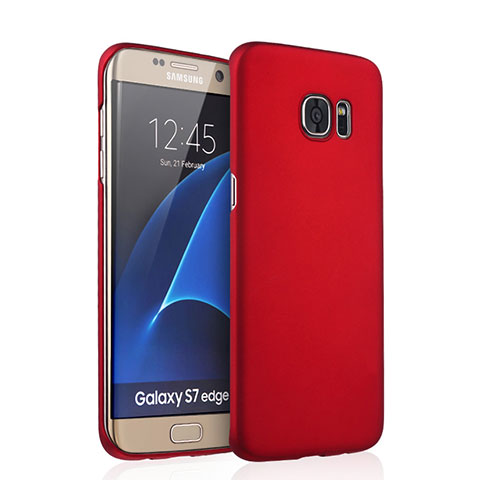 Schutzhülle Kunststoff Hülle Matt für Samsung Galaxy S7 Edge G935F Rot
