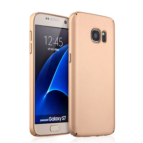 Schutzhülle Kunststoff Hülle Matt für Samsung Galaxy S7 G930F G930FD Gold