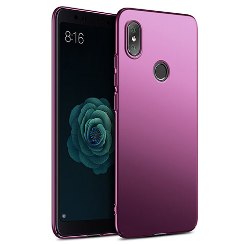 Schutzhülle Kunststoff Hülle Matt für Xiaomi Mi A2 Violett