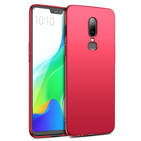 Schutzhülle Kunststoff Hülle Matt M02 für OnePlus 6 Rot