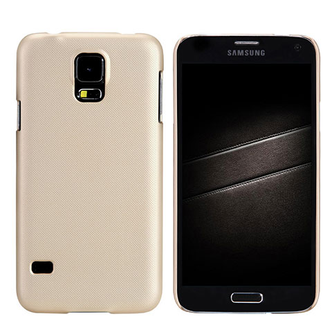 Schutzhülle Kunststoff Hülle Matt M02 für Samsung Galaxy S5 Duos Plus Gold