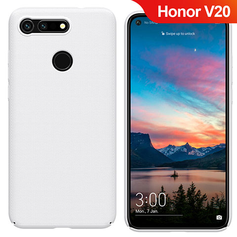 Schutzhülle Kunststoff Hülle Matt M05 für Huawei Honor V20 Weiß