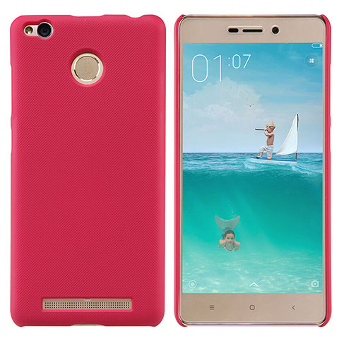 Schutzhülle Kunststoff Hülle Punkte Loch für Xiaomi Redmi 3 High Edition Rot