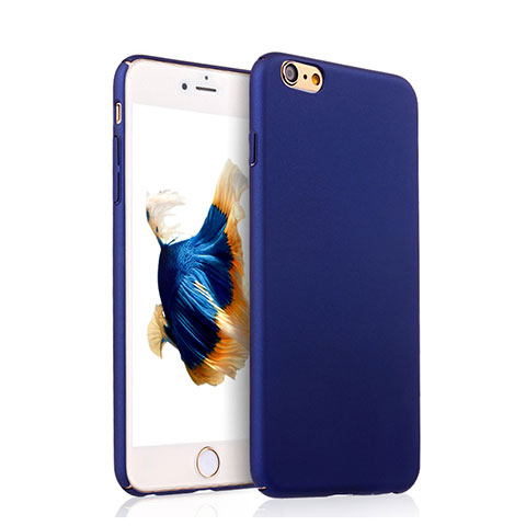 Schutzhülle Kunststoff Tasche Matt für Apple iPhone 6 Plus Blau