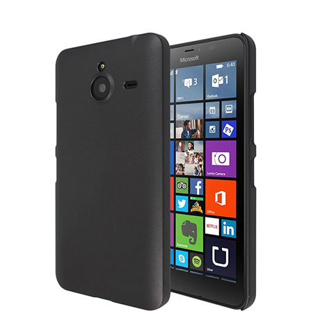 Schutzhülle Kunststoff Tasche Matt für Microsoft Lumia 640 XL Lte Schwarz