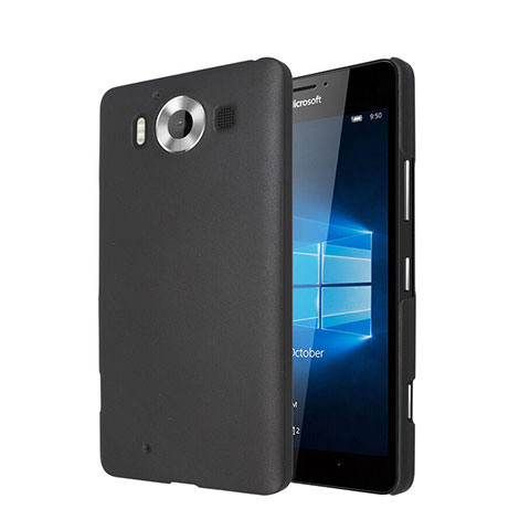 Schutzhülle Kunststoff Tasche Matt für Microsoft Lumia 950 Schwarz