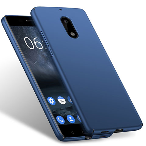 Schutzhülle Kunststoff Tasche Matt für Nokia 6 Blau