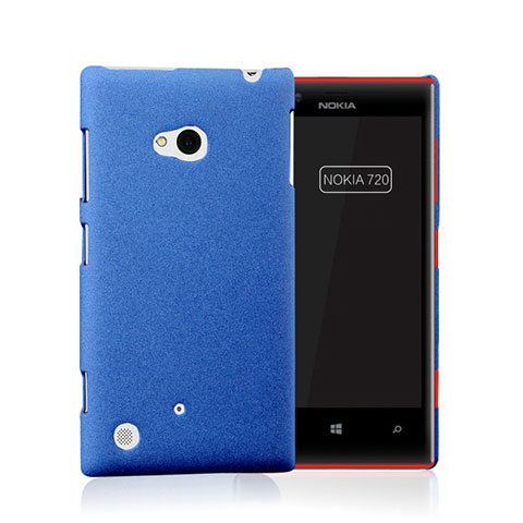 Schutzhülle Kunststoff Tasche Matt für Nokia Lumia 720 Blau