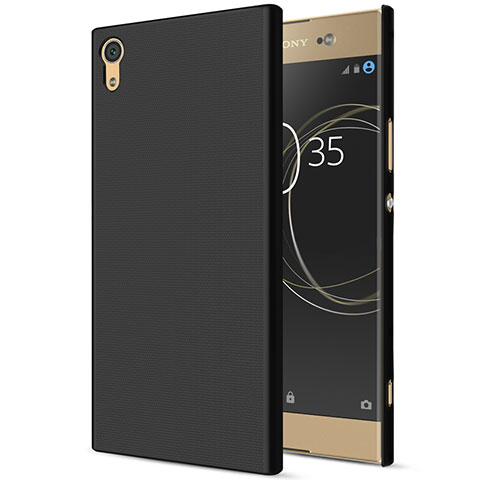 Schutzhülle Kunststoff Tasche Matt für Sony Xperia XA1 Ultra Schwarz