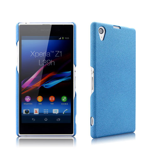 Schutzhülle Kunststoff Tasche Matt für Sony Xperia Z1 L39h Blau