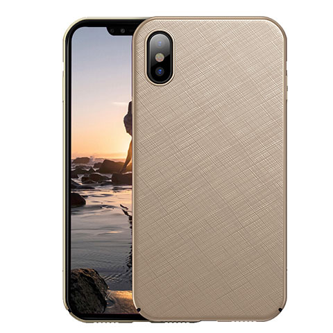 Schutzhülle Kunststoff Tasche Matt Köper für Apple iPhone X Gold