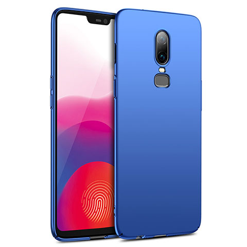 Schutzhülle Kunststoff Tasche Matt M02 für OnePlus 6 Blau