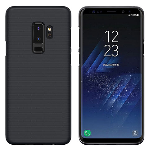 Schutzhülle Kunststoff Tasche Matt M02 für Samsung Galaxy S9 Plus Schwarz