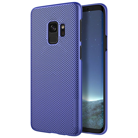 Schutzhülle Kunststoff Tasche Punkte Loch für Samsung Galaxy S9 Blau