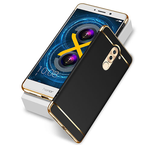 Schutzhülle Luxus Aluminium Metall für Huawei Honor 6X Pro Schwarz