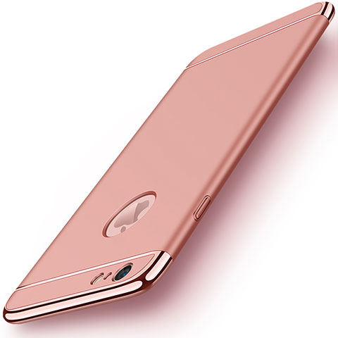 Schutzhülle Luxus Metall Rahmen und Kunststoff für Apple iPhone 6 Rosegold