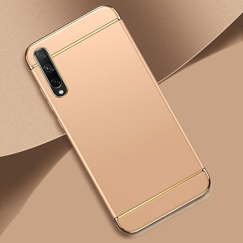 Schutzhülle Luxus Metall Rahmen und Kunststoff Schutzhülle Tasche M01 für Huawei Enjoy 10S Gold