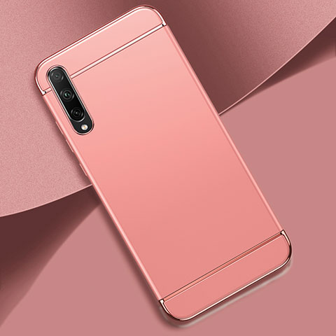 Schutzhülle Luxus Metall Rahmen und Kunststoff Schutzhülle Tasche M01 für Huawei Enjoy 10S Rosegold