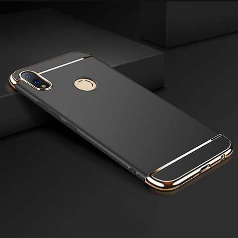 Schutzhülle Luxus Metall Rahmen und Kunststoff Schutzhülle Tasche M01 für Huawei Honor 8X Schwarz