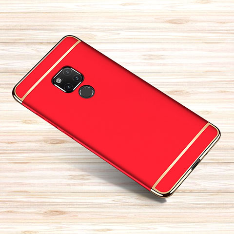 Schutzhülle Luxus Metall Rahmen und Kunststoff Schutzhülle Tasche M01 für Huawei Mate 20 X 5G Rot