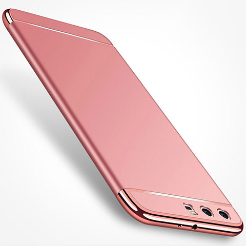 Schutzhülle Luxus Metall Rahmen und Kunststoff Schutzhülle Tasche M01 für Huawei P10 Plus Rosegold