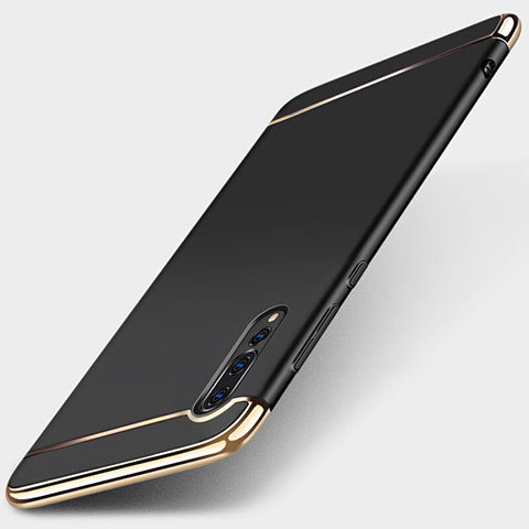 Schutzhülle Luxus Metall Rahmen und Kunststoff Schutzhülle Tasche M01 für Huawei P20 Pro Schwarz