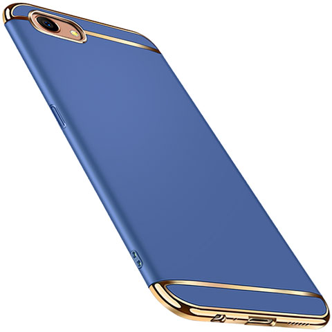 Schutzhülle Luxus Metall Rahmen und Kunststoff Schutzhülle Tasche M01 für Oppo A3 Blau