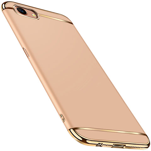 Schutzhülle Luxus Metall Rahmen und Kunststoff Schutzhülle Tasche M01 für Oppo A3 Gold