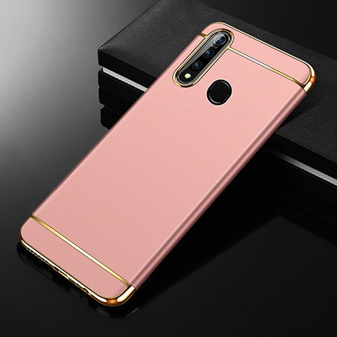 Schutzhülle Luxus Metall Rahmen und Kunststoff Schutzhülle Tasche M01 für Oppo A31 Rosegold