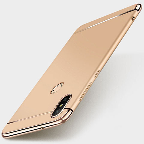 Schutzhülle Luxus Metall Rahmen und Kunststoff Schutzhülle Tasche M01 für Xiaomi Mi A2 Lite Gold