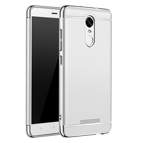 Schutzhülle Luxus Metall Rahmen und Kunststoff Schutzhülle Tasche M01 für Xiaomi Redmi Note 3 MediaTek Silber