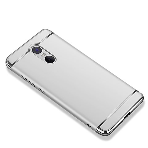 Schutzhülle Luxus Metall Rahmen und Kunststoff Schutzhülle Tasche M01 für Xiaomi Redmi Note 4 Silber