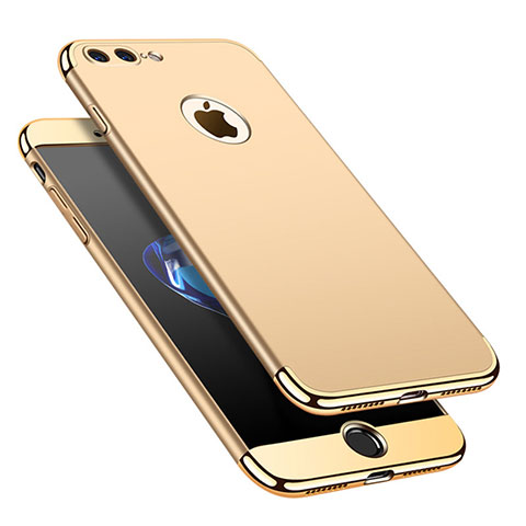 Schutzhülle Luxus Metall Rahmen und Kunststoff Schutzhülle Tasche M02 für Apple iPhone 7 Plus Gold