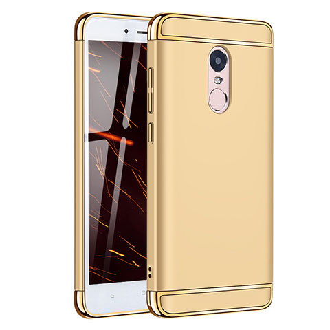 Schutzhülle Luxus Metall Rahmen und Kunststoff Schutzhülle Tasche M02 für Xiaomi Redmi Note 4X High Edition Gold