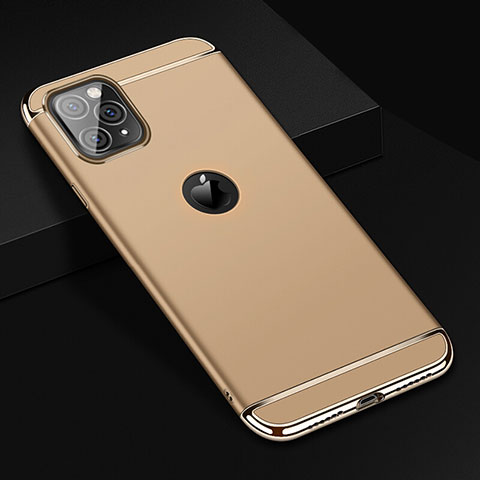 Schutzhülle Luxus Metall Rahmen und Kunststoff Schutzhülle Tasche T01 für Apple iPhone 11 Pro Gold