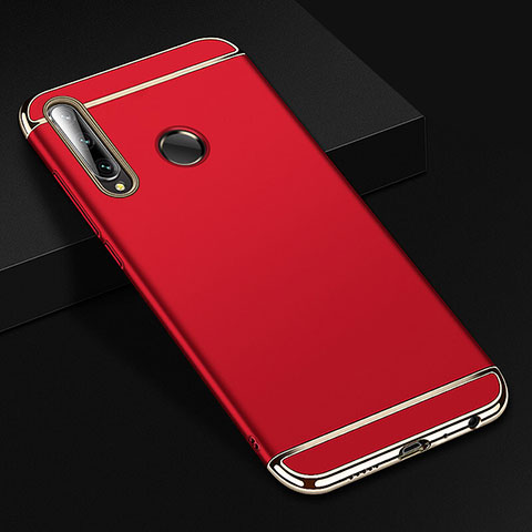 Schutzhülle Luxus Metall Rahmen und Kunststoff Schutzhülle Tasche T01 für Huawei Honor 20E Rot