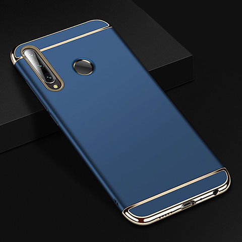 Schutzhülle Luxus Metall Rahmen und Kunststoff Schutzhülle Tasche T01 für Huawei Honor 20i Blau