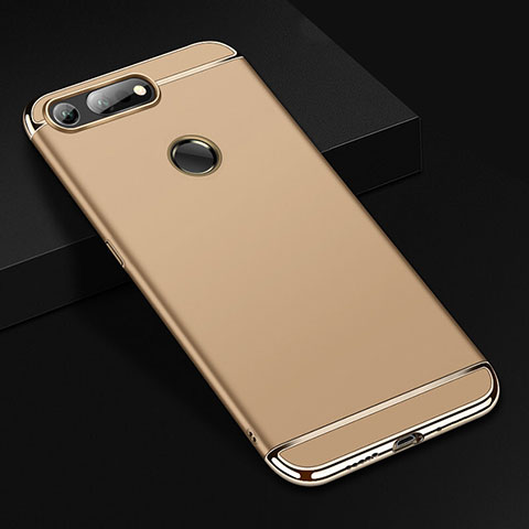 Schutzhülle Luxus Metall Rahmen und Kunststoff Schutzhülle Tasche T01 für Huawei Honor V20 Gold