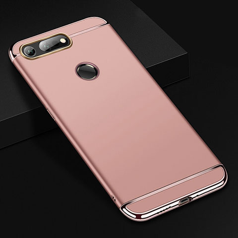 Schutzhülle Luxus Metall Rahmen und Kunststoff Schutzhülle Tasche T01 für Huawei Honor V20 Rosegold