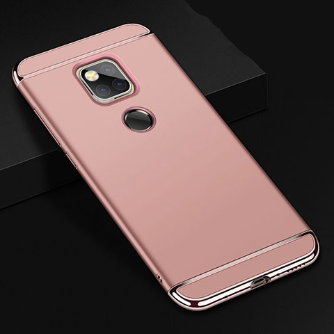 Schutzhülle Luxus Metall Rahmen und Kunststoff Schutzhülle Tasche T01 für Huawei Mate 20 X 5G Rosegold