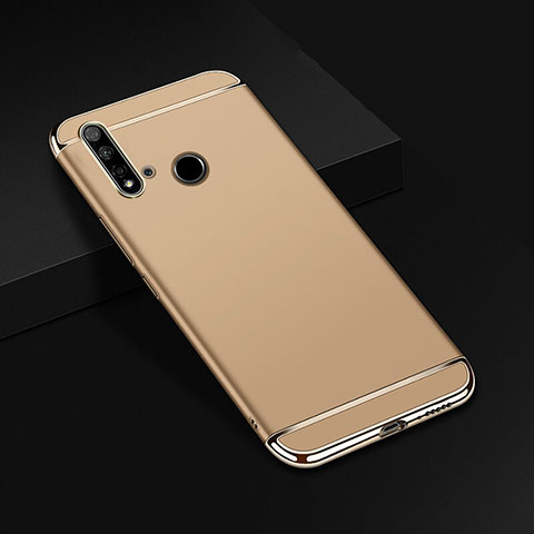 Schutzhülle Luxus Metall Rahmen und Kunststoff Schutzhülle Tasche T01 für Huawei P20 Lite (2019) Gold