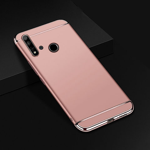 Schutzhülle Luxus Metall Rahmen und Kunststoff Schutzhülle Tasche T01 für Huawei P20 Lite (2019) Rosegold