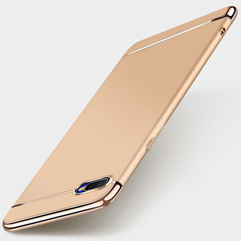 Schutzhülle Luxus Metall Rahmen und Kunststoff Schutzhülle Tasche T01 für Oppo R15X Gold